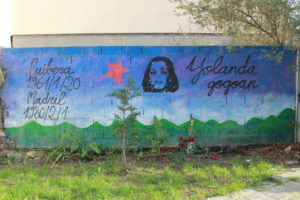 Hommage à Yolanda Gonzalez, une jeune étudiante assassinée par un fasciste à Madrid en 1980 (Peninsula de Zorrozaurre, Bilbao. © Gabriel Gatti (2018)